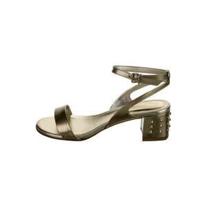 Tod's Gold Leather Studded Accents Sandals Size 6.5